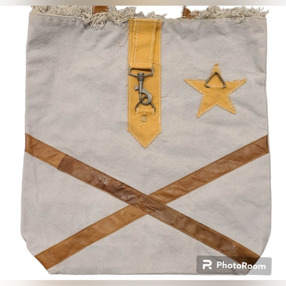 COPY - Canvas and Leather Bag - Picture 2 of 2